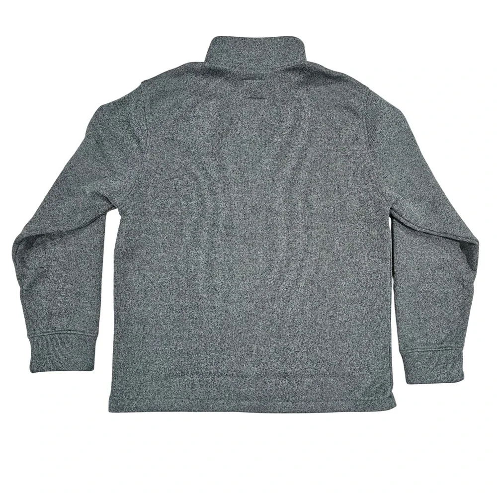 Old Navy Men L Gray Quarter Zip Fleece Pullover Sweater Knit
